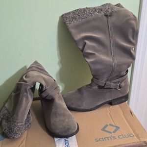 Torrid Women's Taupe Winter Boots Extra Wide Calf